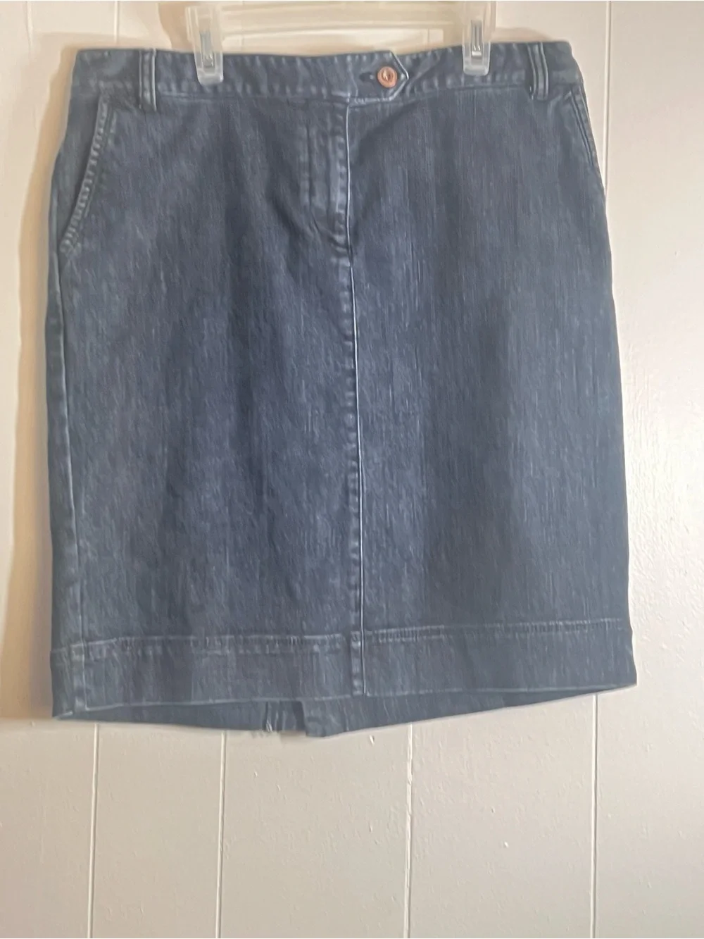 NWOT Ann Taylor LOFT Dark Blue Denim Mini Skirt Size 8